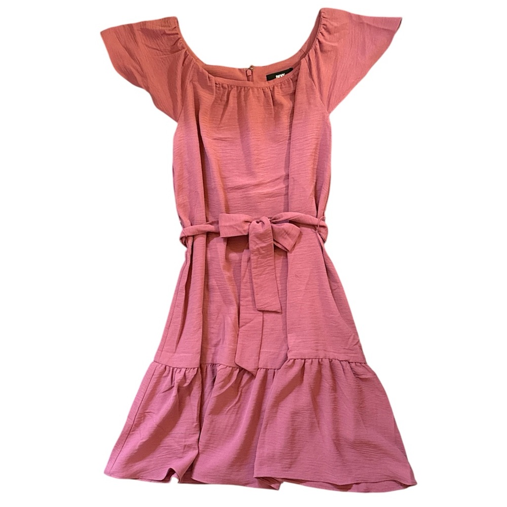 DKNY Flutter Sleeve Dress in Rose Pink, 2